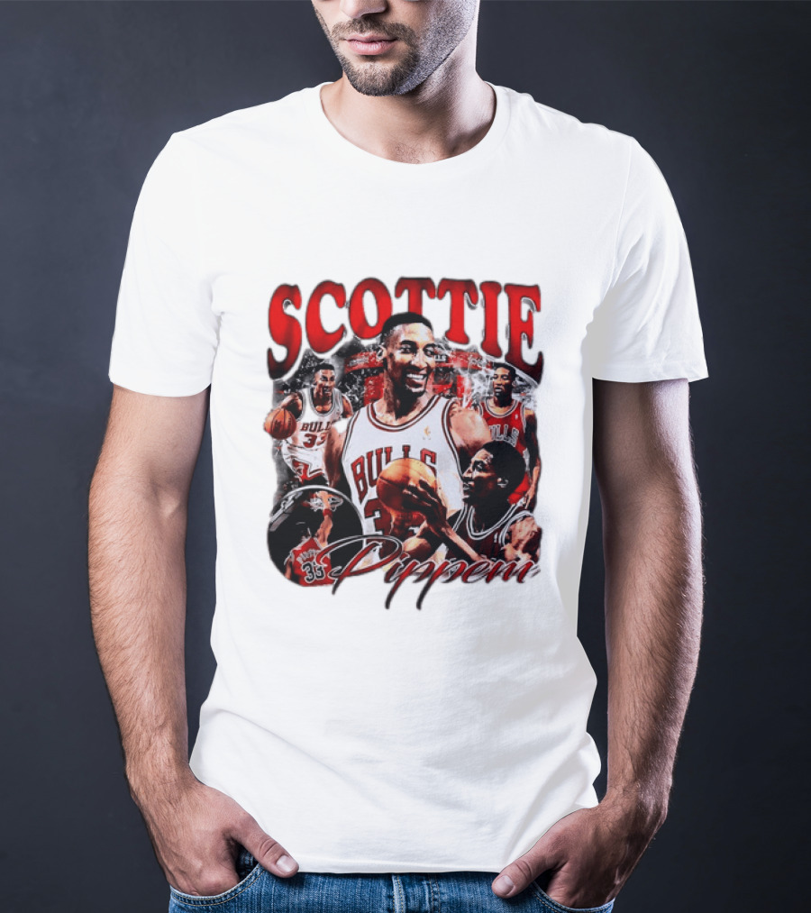 Scottie Pippen Chicago Bulls Basketball Legend 33 T-Shirt