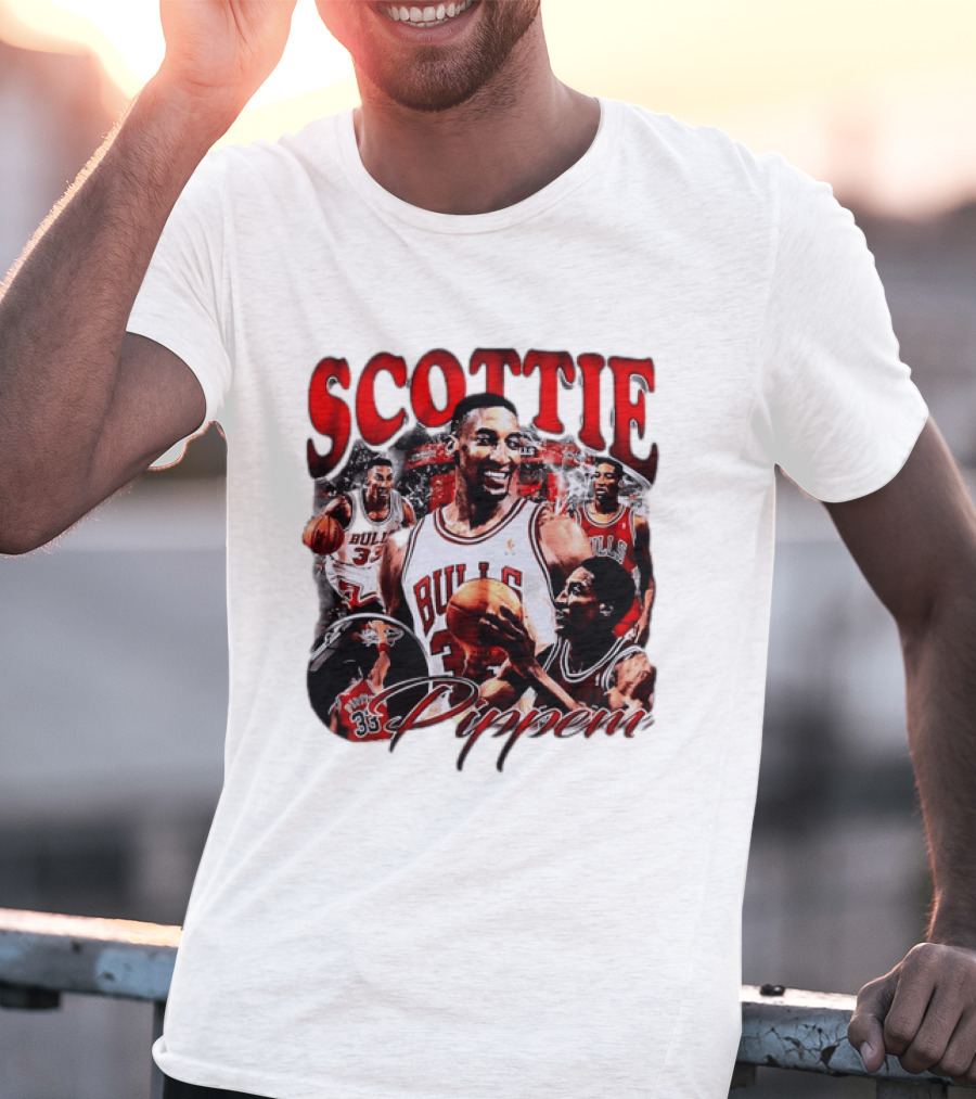 Scottie Pippen Chicago Bulls Basketball Legend 33 T-Shirt