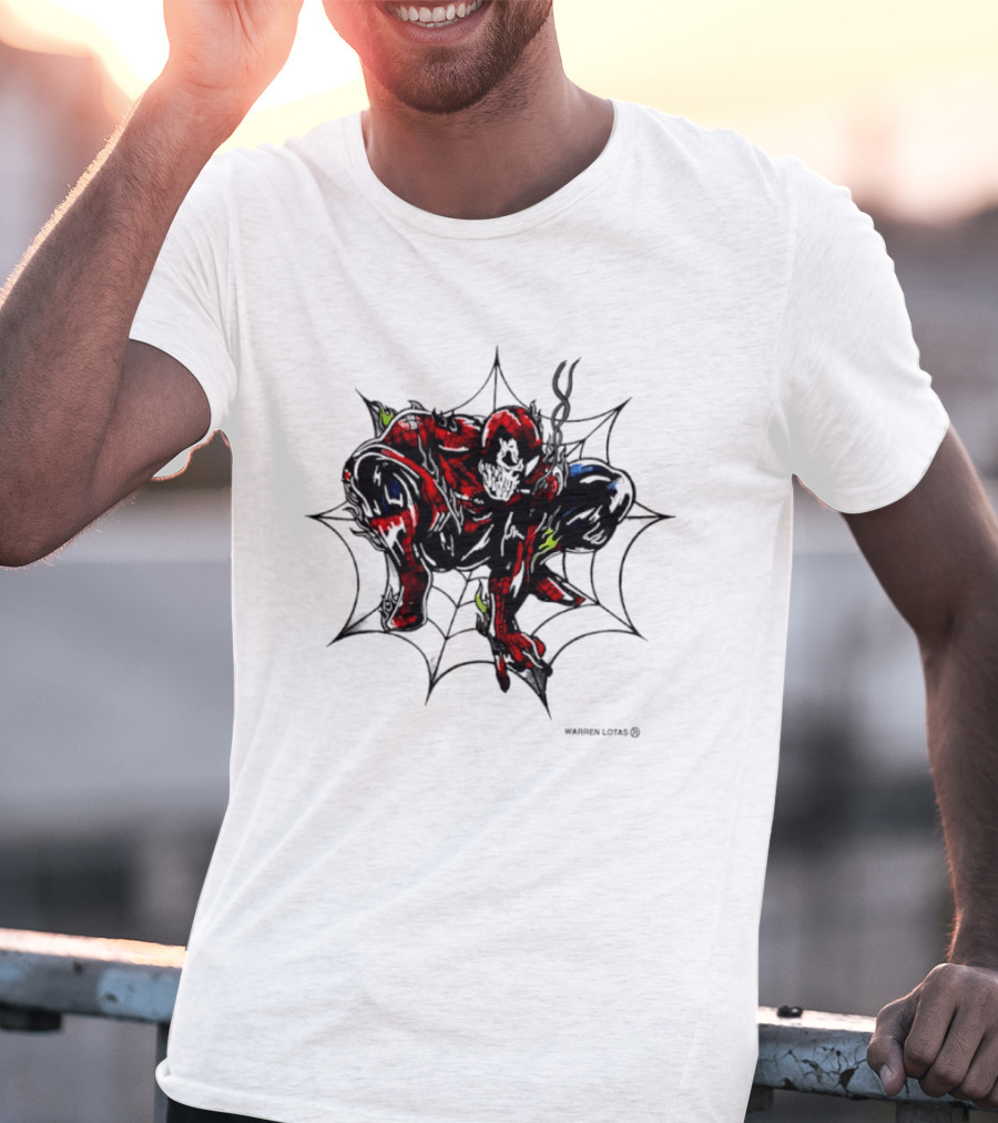Spider Man Marvel Comics Warren Lotas Skull Web T-Shirt