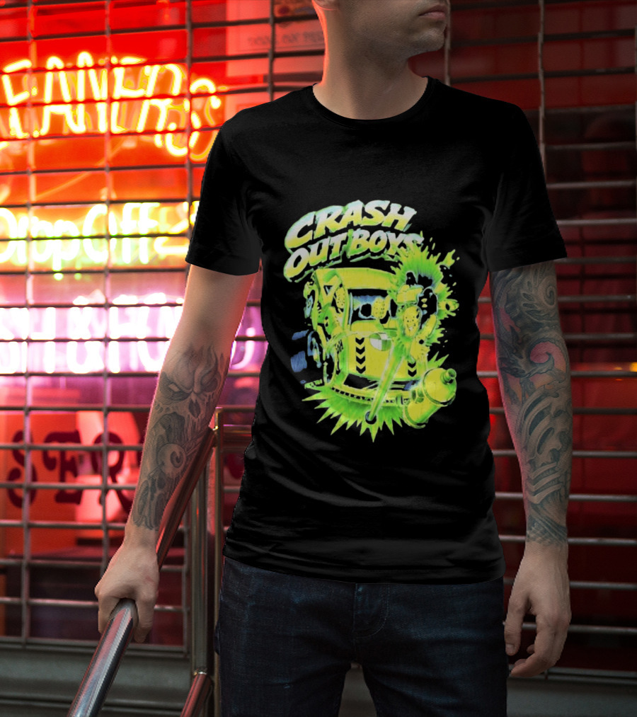 Adrien Broner Crash Out Boys Reven Brand Explosive Cartoon Car Scene T-Shirt