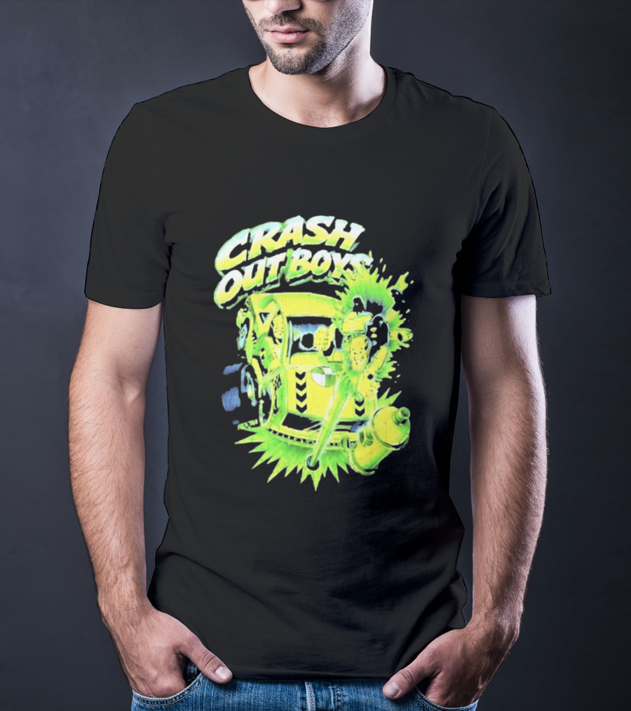 Adrien Broner Crash Out Boys Reven Brand Explosive Cartoon Car Scene T-Shirt