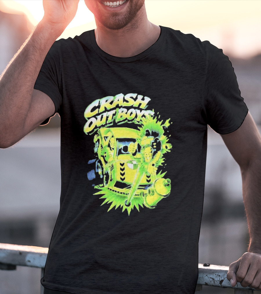 Adrien Broner Crash Out Boys Reven Brand Explosive Cartoon Car Scene T-Shirt