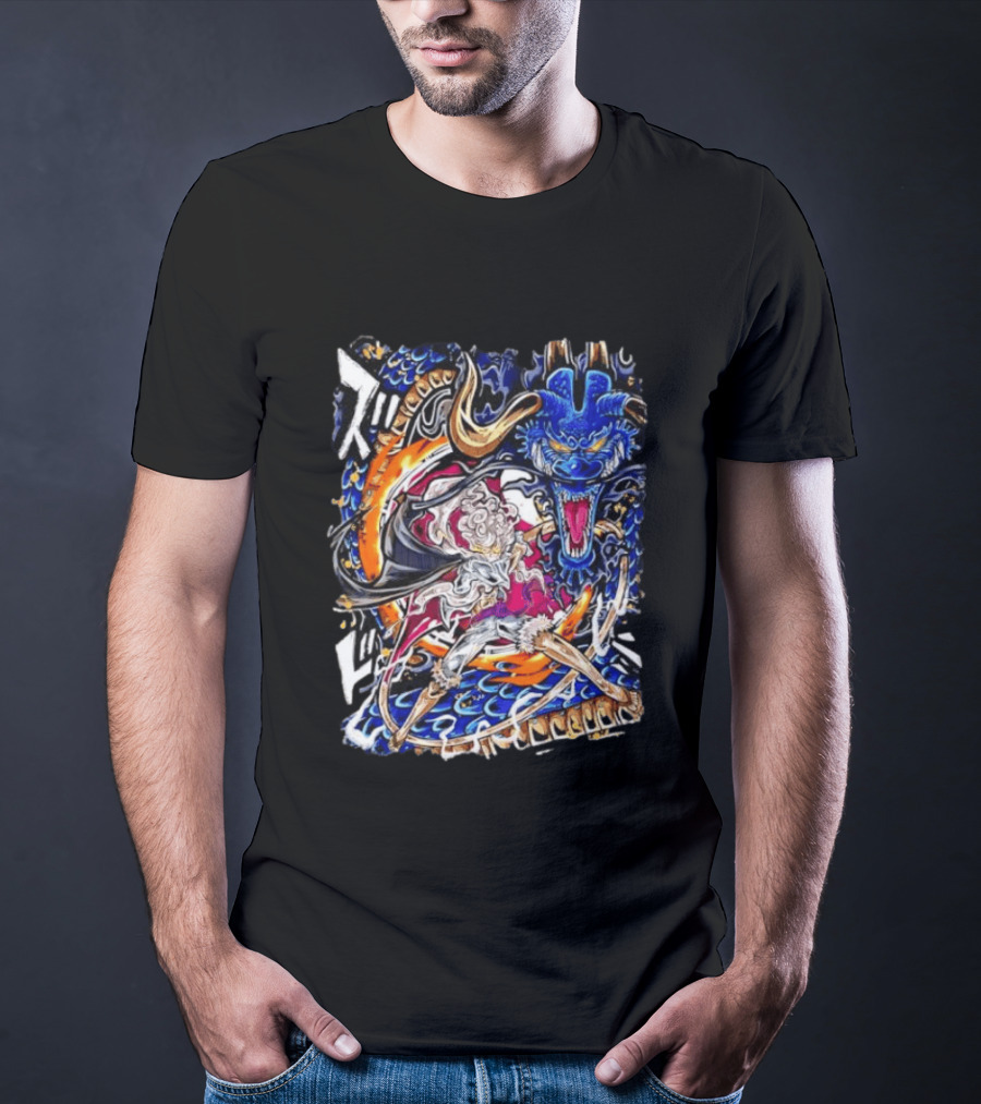 Monkey D Luffy Gear 5 Vs Kaido Epic One Piece Anime Manga Battle Scene T-Shirt