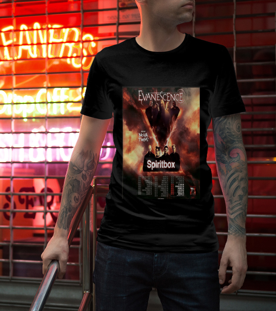 Evanescence US Tour 2026 Featuring Nova Twins And Spiritbox T-Shirt