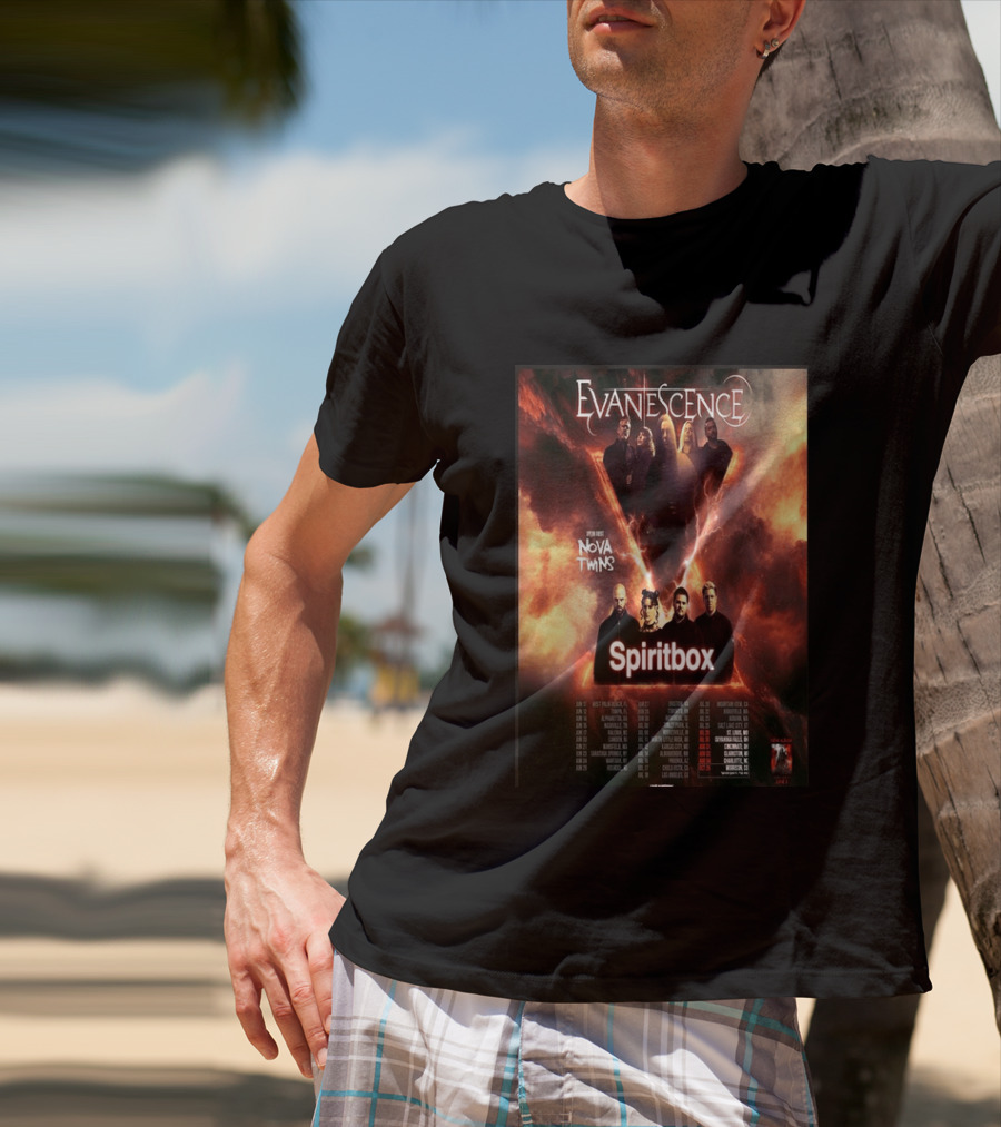 Evanescence US Tour 2026 Featuring Nova Twins And Spiritbox T-Shirt