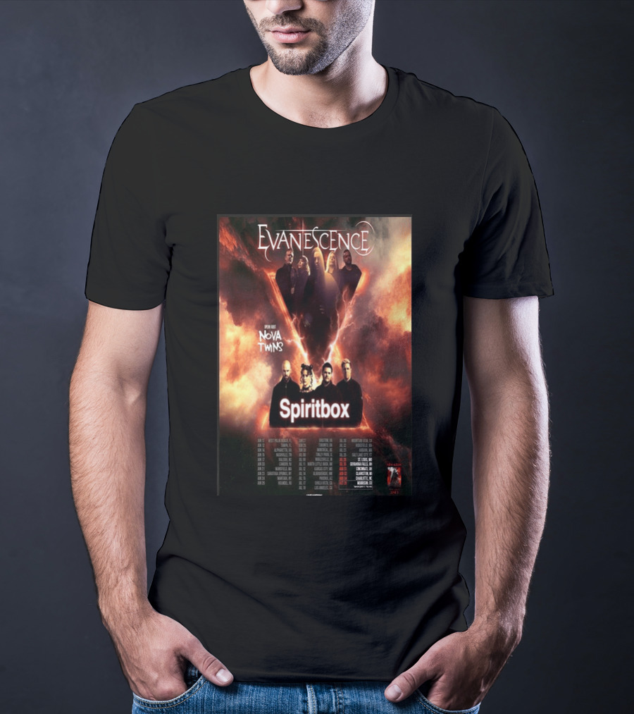Evanescence US Tour 2026 Featuring Nova Twins And Spiritbox T-Shirt