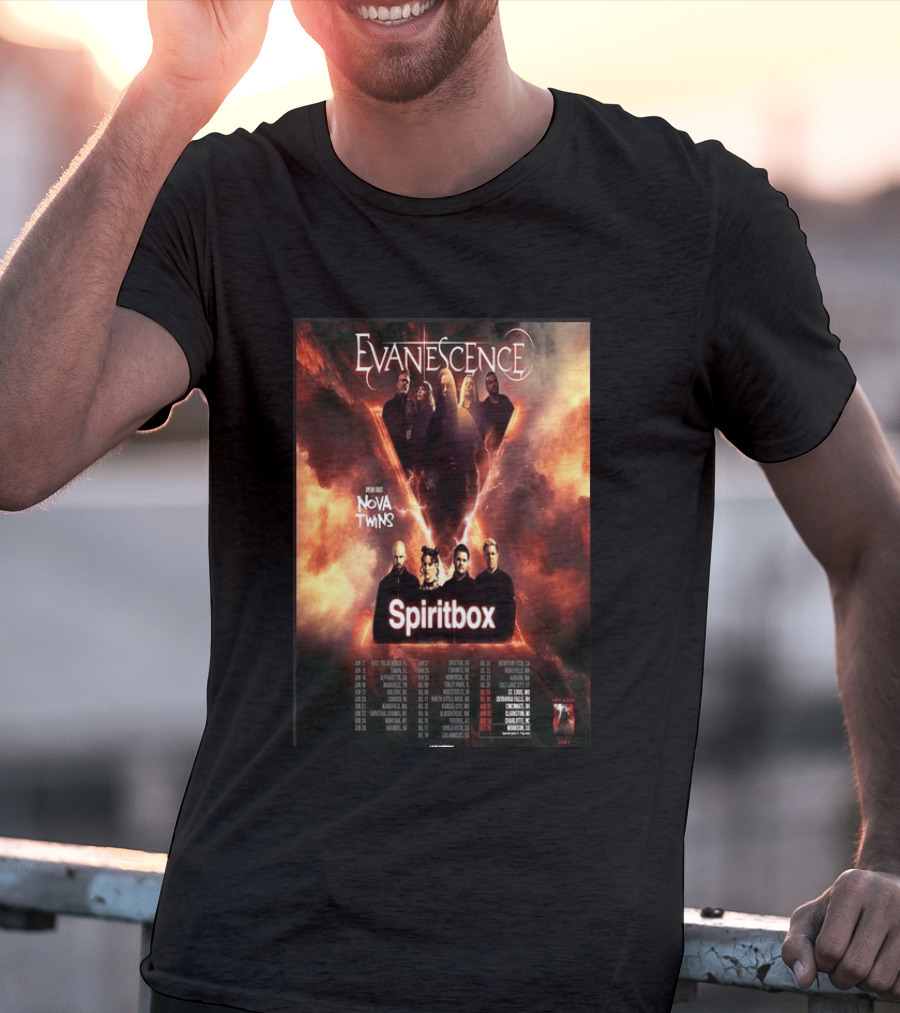 Evanescence US Tour 2026 Featuring Nova Twins And Spiritbox T-Shirt