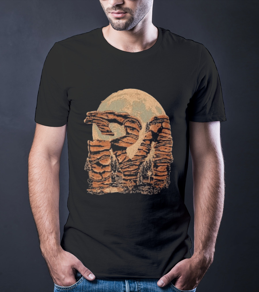 Parker Mccollum Red Rocks 2026 Moonlit Canyon Scenery T-Shirt
