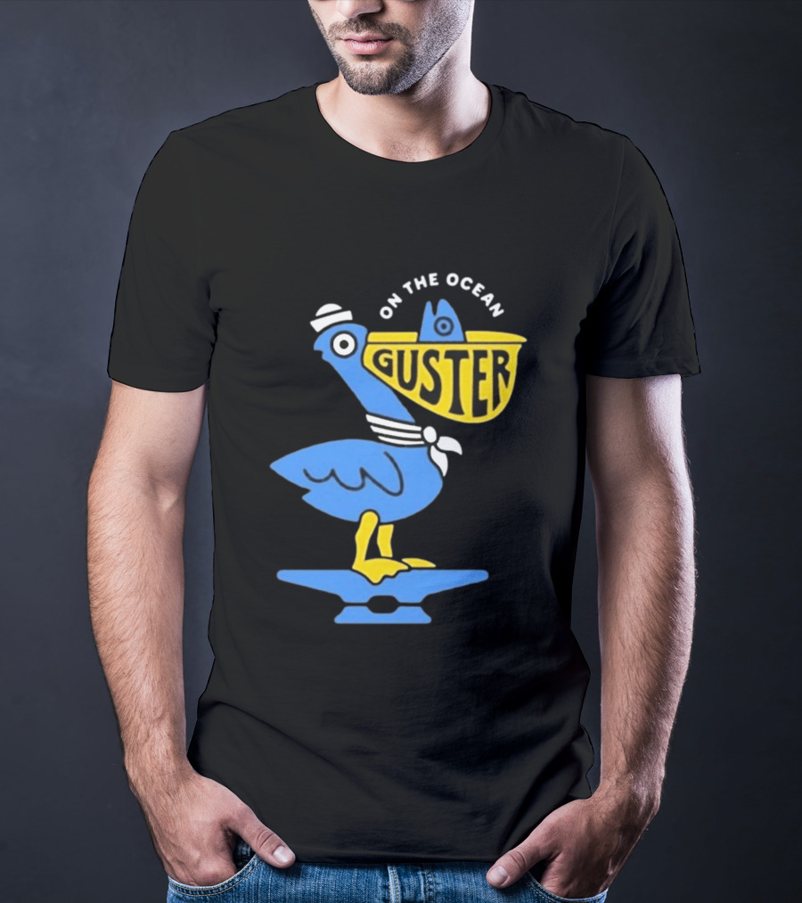 Pelican Guster On The Ocean Sailor Hat T-Shirt