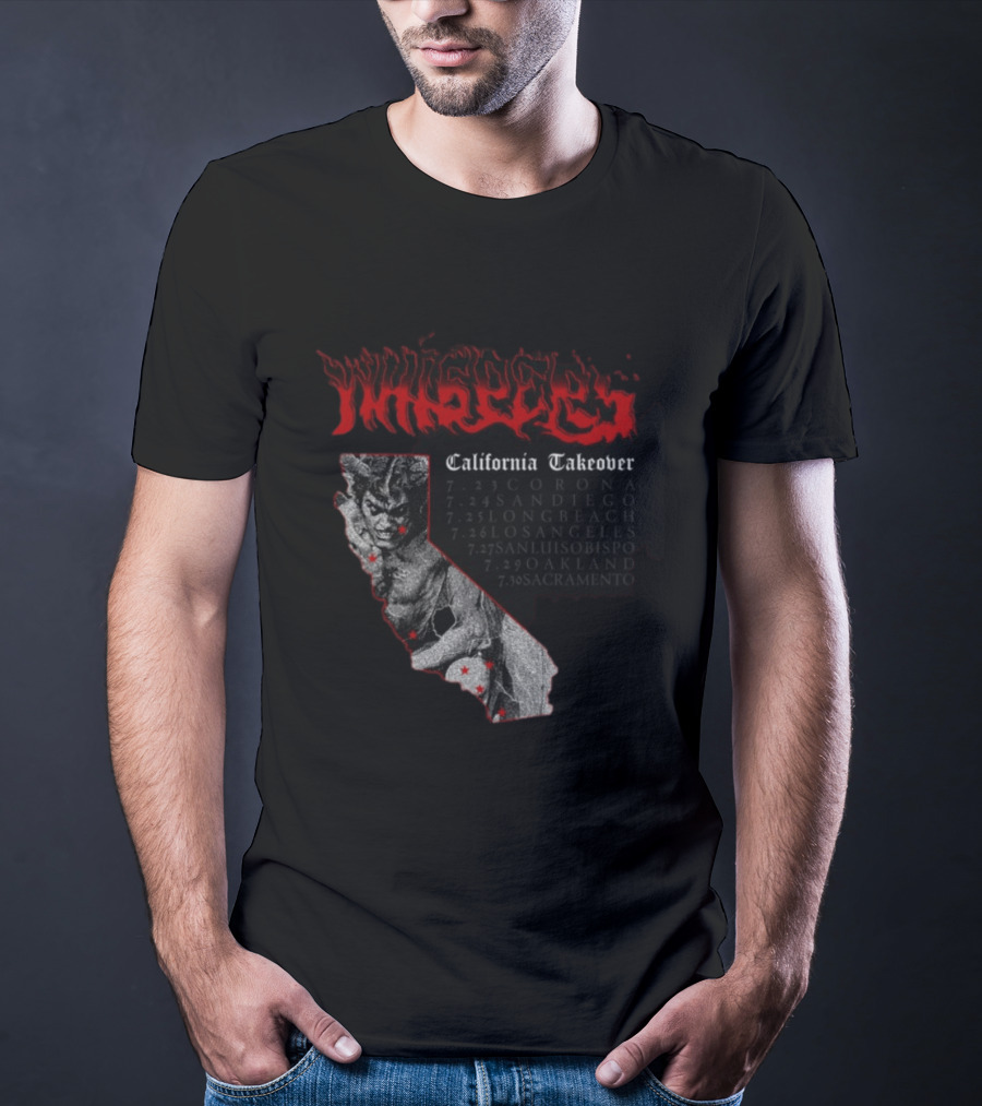 Pleasures Whispers California Takeover Tour Corona San Diego Long Beach Los Angeles San Luis Obispo Oakland Sacramento T-Shirt
