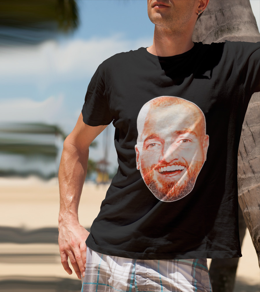 Post Malone Smiling Face Celebrity Image T-Shirt