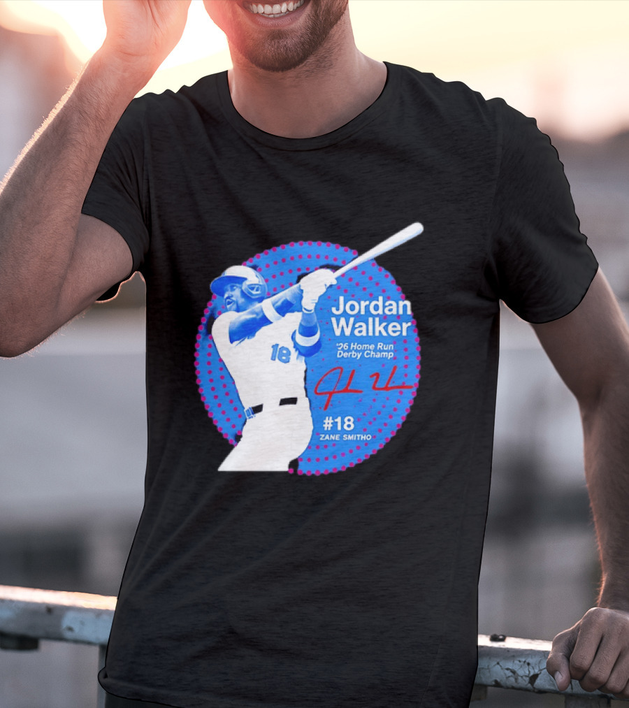 Jordan Walker 2026 Home Run Derby Champ Signature #18 Zane Smith T-Shirt