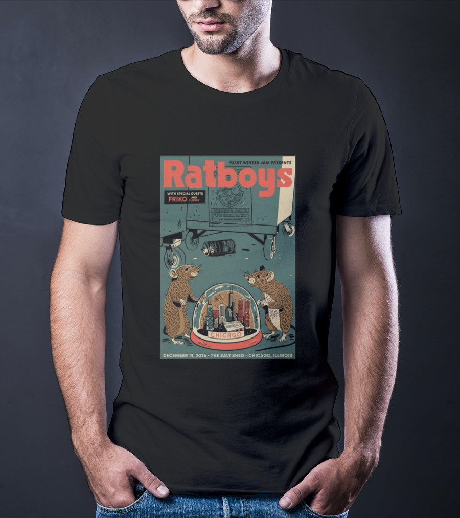 93XRT Winter Jam Presents Ratboys With Guests Friko And Floopy December 19 2026 The Salt Shed Chicago Illinois T-Shirt