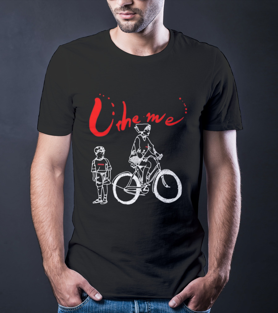 Utheme Rider And Standing Boy Cycling Sport Scene T-Shirt