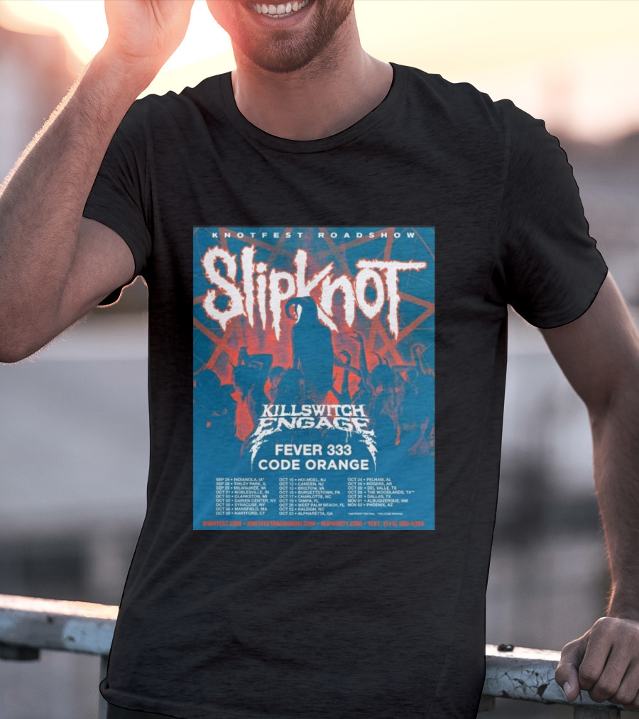 Knotfest Roadshow Slipknot Killswitch Engage Fever 333 Code Orange Tour Dates T-Shirt