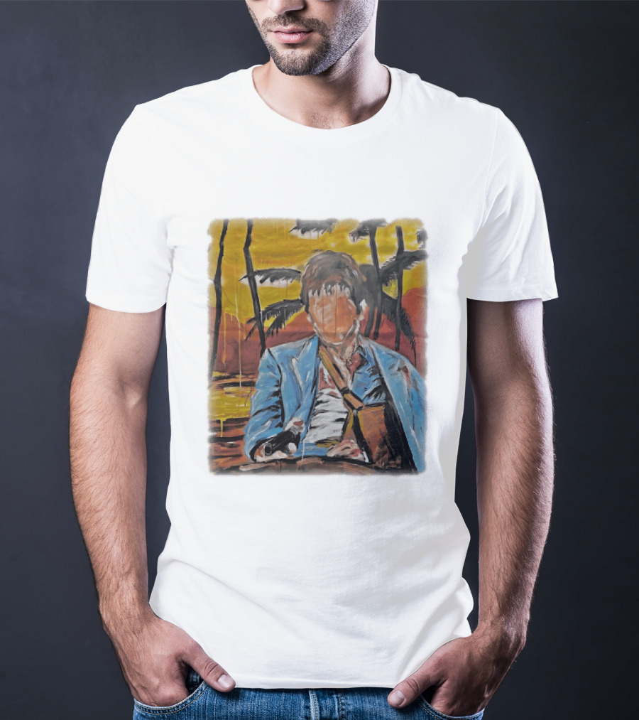 Al Pacino Tony Montana Scarface Oil Painting T-Shirt