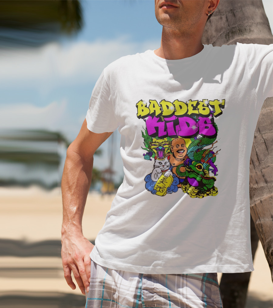 Baddest Kids Buddha Dragon Cat Frog T-Shirt