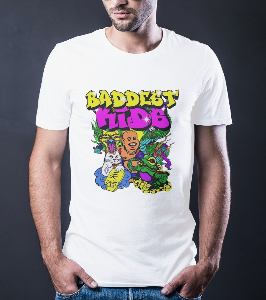 Baddest Kids Buddha Dragon Cat Frog T-Shirt