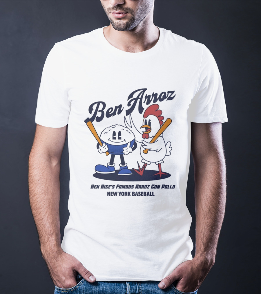 Ben Arroz Ben Rice's Famous Arroz Con Pollo New York Baseball T-Shirt