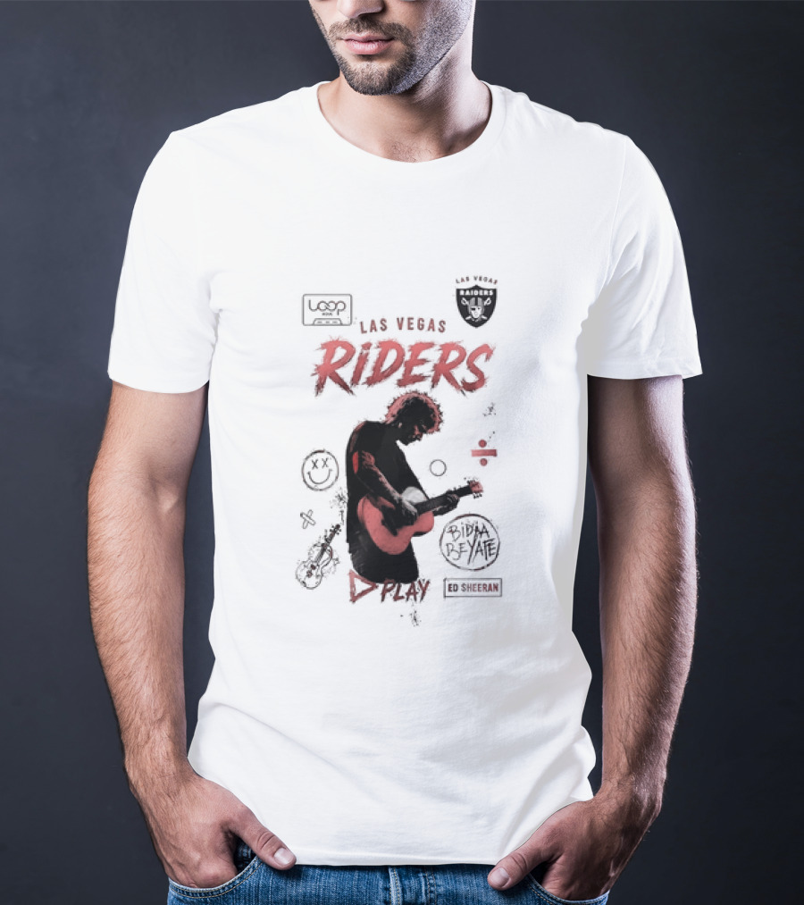 Las Vegas Riders Ed Sheeran Raiders Collage T-Shirt