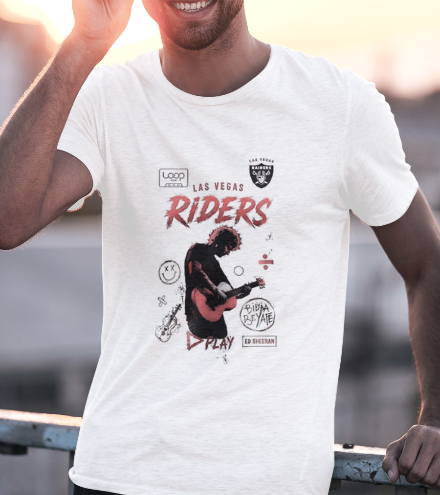 Las Vegas Riders Ed Sheeran Raiders Collage T-Shirt