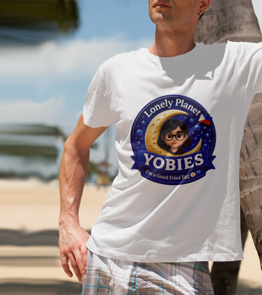 Lonely Planet Yobies I'm A Good Fried Egg Moon And Stars T-Shirt