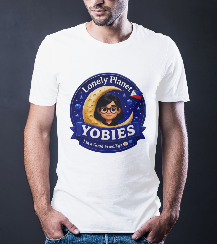Lonely Planet Yobies I'm A Good Fried Egg Moon And Stars T-Shirt