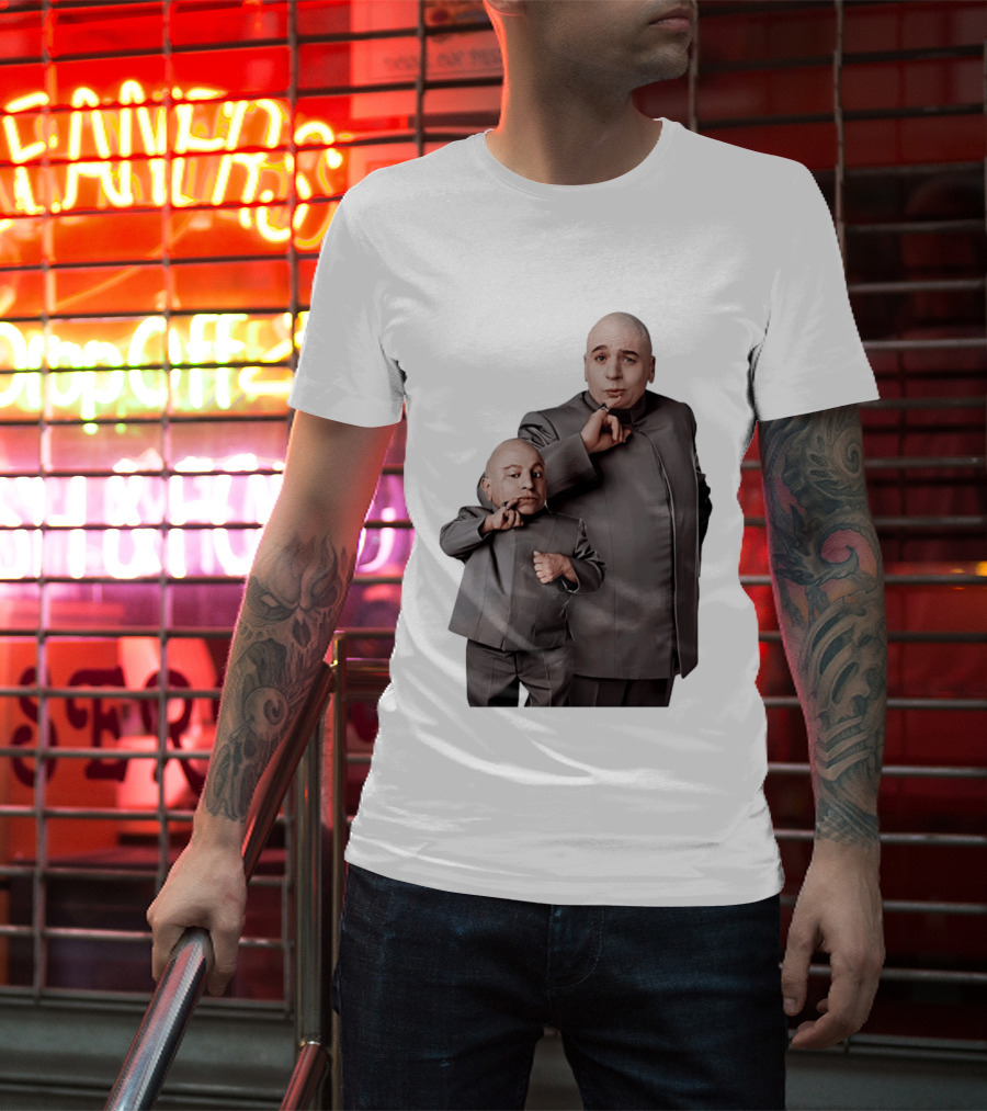 Dr Evil And Mini Me Iconic Duo Mike Myers Verne Troyer T-Shirt