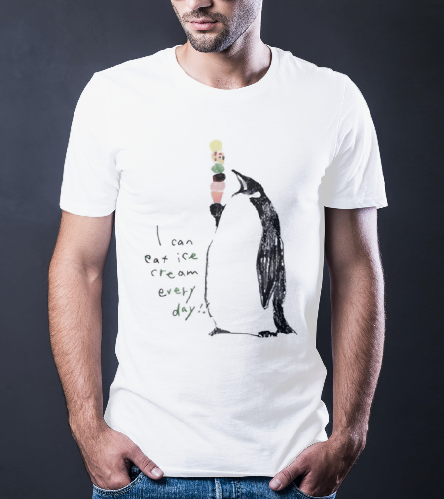 Penguin Eating Ice Cream I Can Eat Ice Cream Every Day T-Shirt
