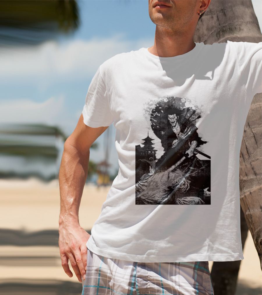 Wolverine Logan Marvel Comics Samurai Japan Sakura Cherry Blossoms Battling Warrior Scene T-Shirt