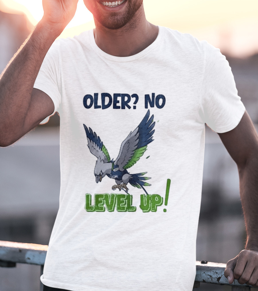 Seattle Seahawks Pokemon 30th Anniversary Older No Level Up T-Shirt