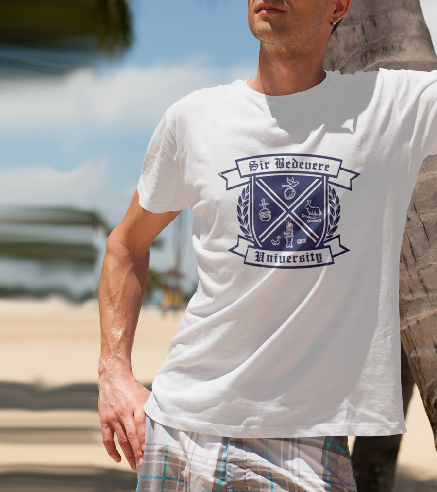 Sir Bedevere University Monty Python Crest Shield T-Shirt