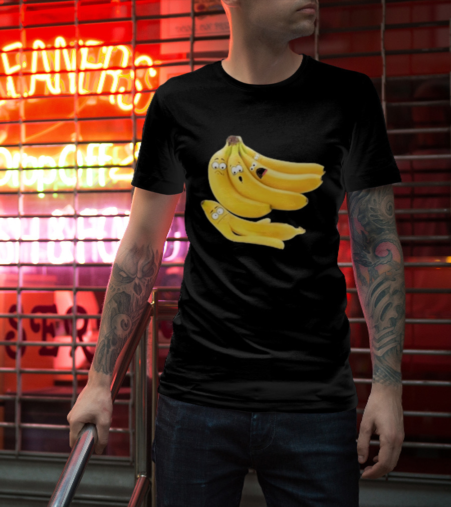 Funny Banana Massacre Organic Bunch Faces T-Shirt
