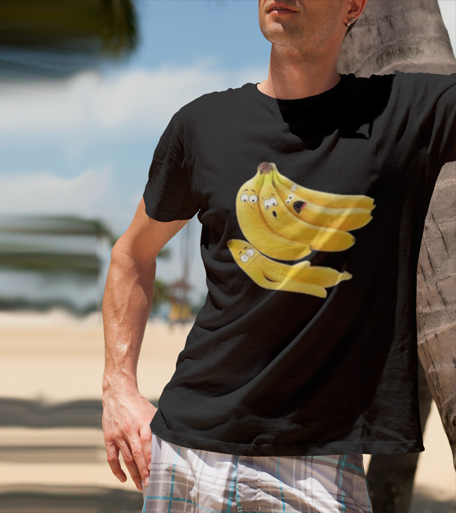 Funny Banana Massacre Organic Bunch Faces T-Shirt