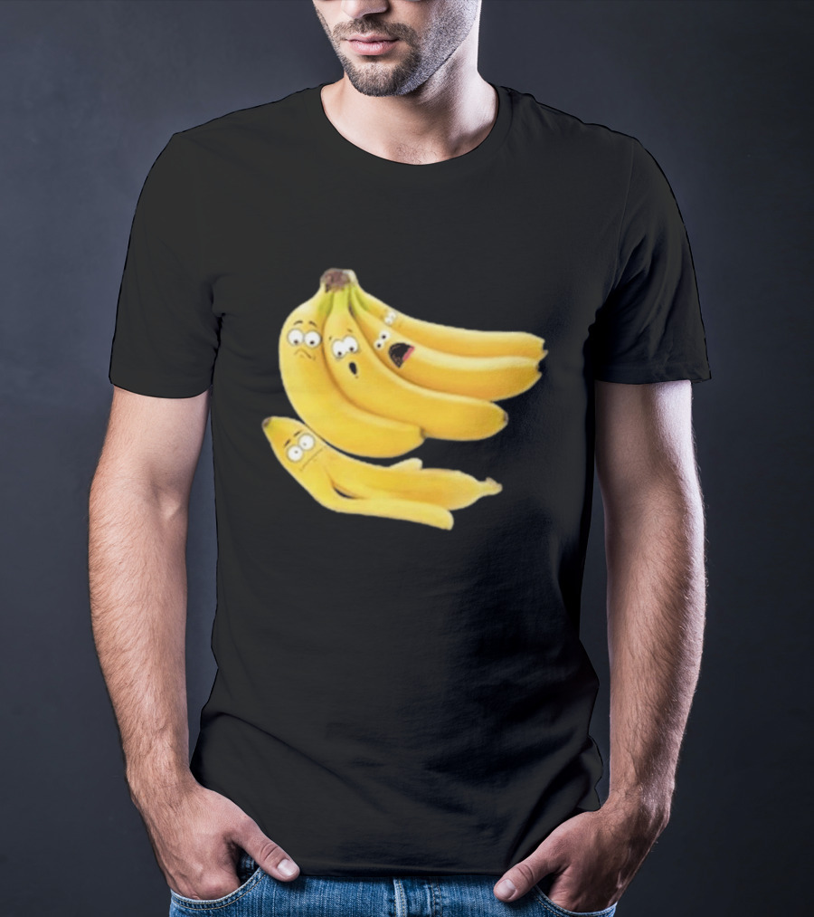 Funny Banana Massacre Organic Bunch Faces T-Shirt