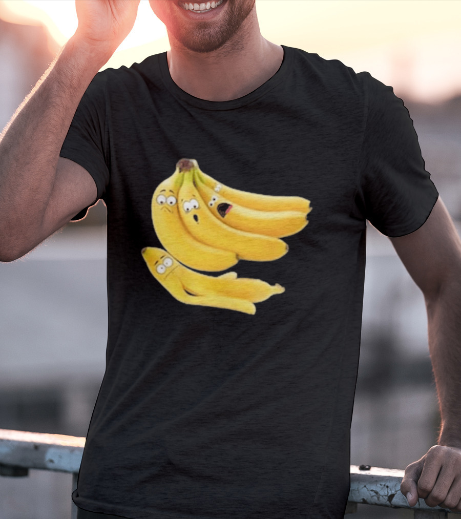 Funny Banana Massacre Organic Bunch Faces T-Shirt
