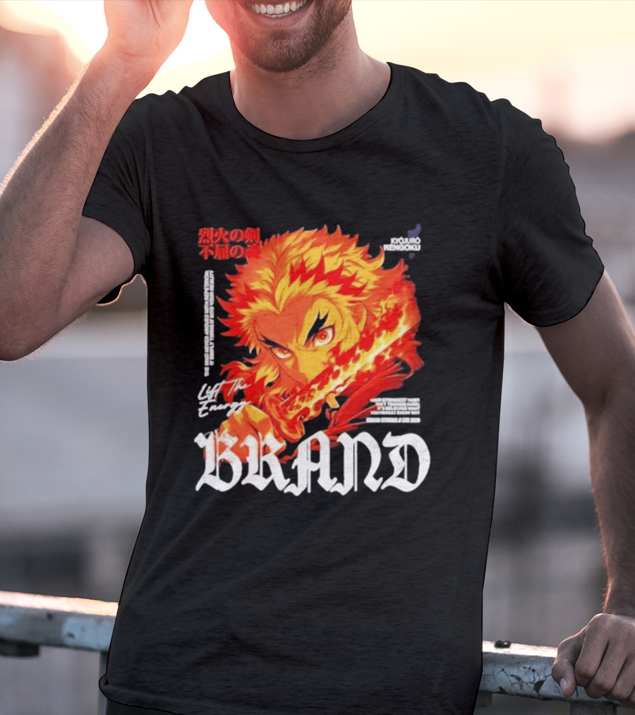 Kyojuro Rengoku Lift The Energy Flame Sword T-Shirt