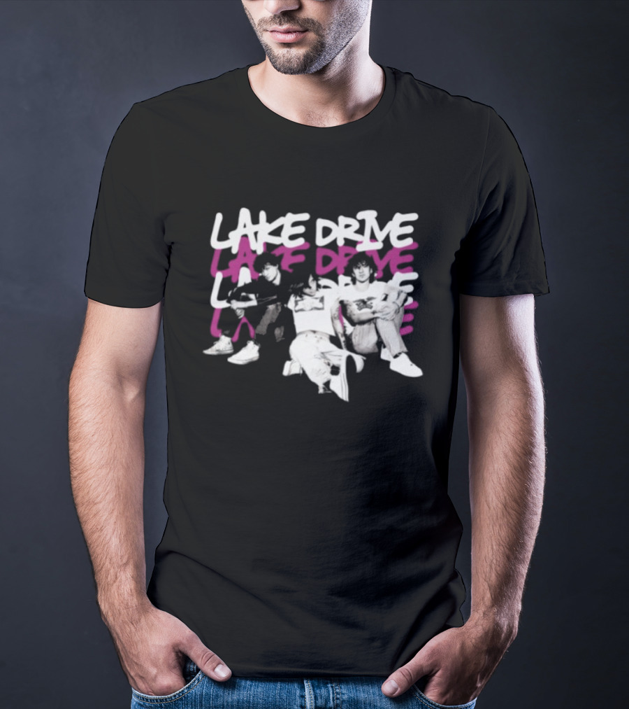 Lake Drive Vintage Vibe Retro Style Casual Crew T-Shirt