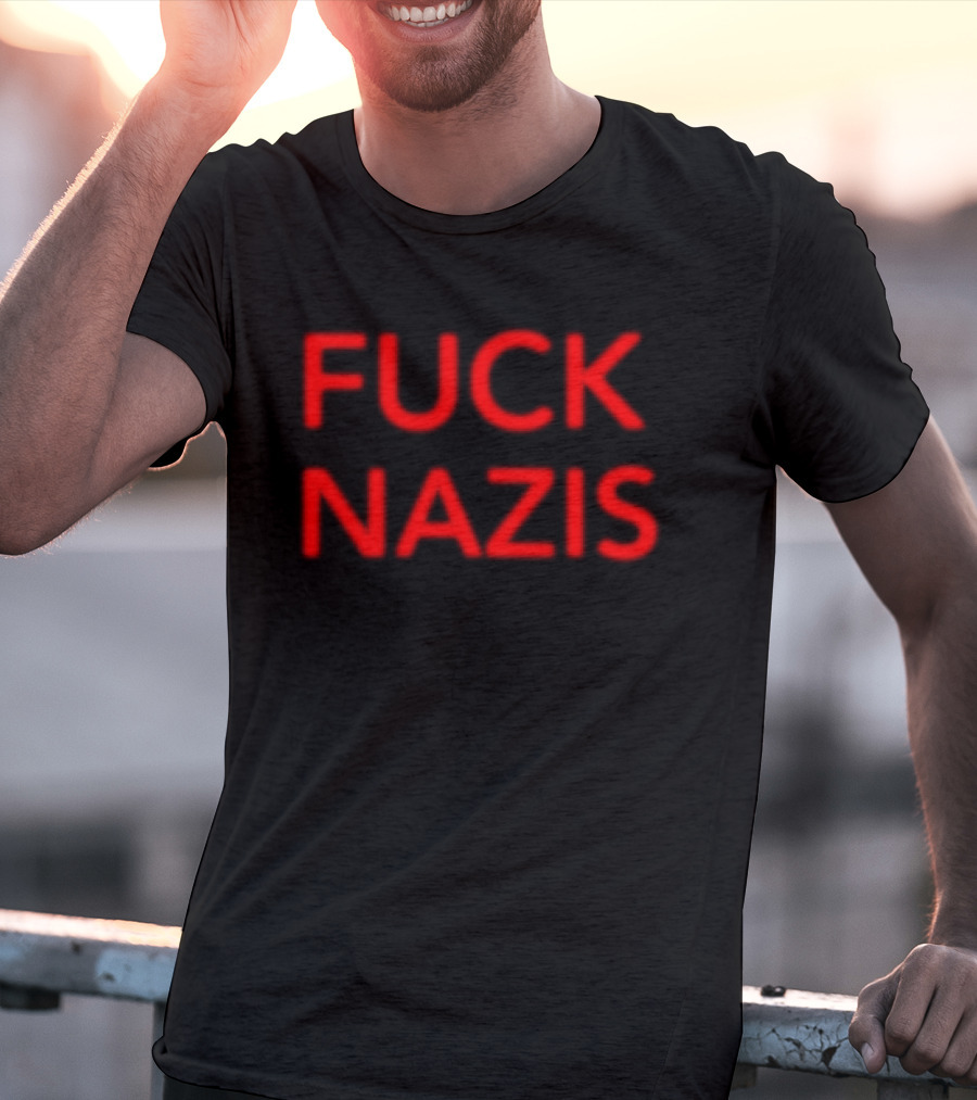 Merchnow Store I Declare War Fuck Nazis Black T-Shirt