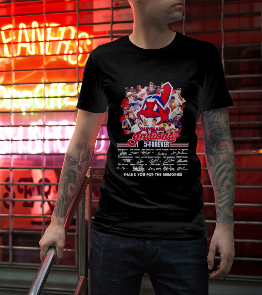 Cleveland Indians 1915 Forever Players Legends Thank You For The Memories T-Shirt