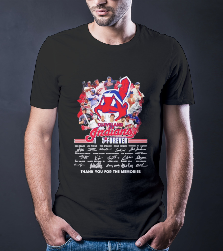 Cleveland Indians 1915 Forever Players Legends Thank You For The Memories T-Shirt