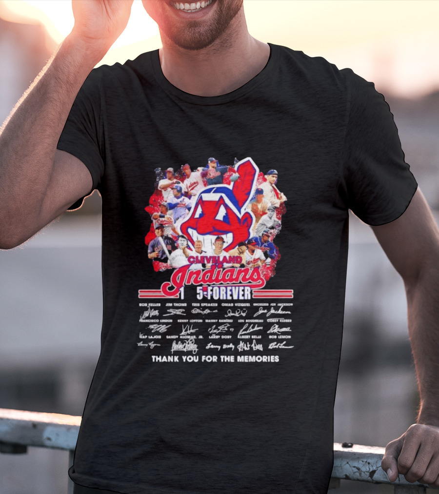 Cleveland Indians 1915 Forever Players Legends Thank You For The Memories T-Shirt