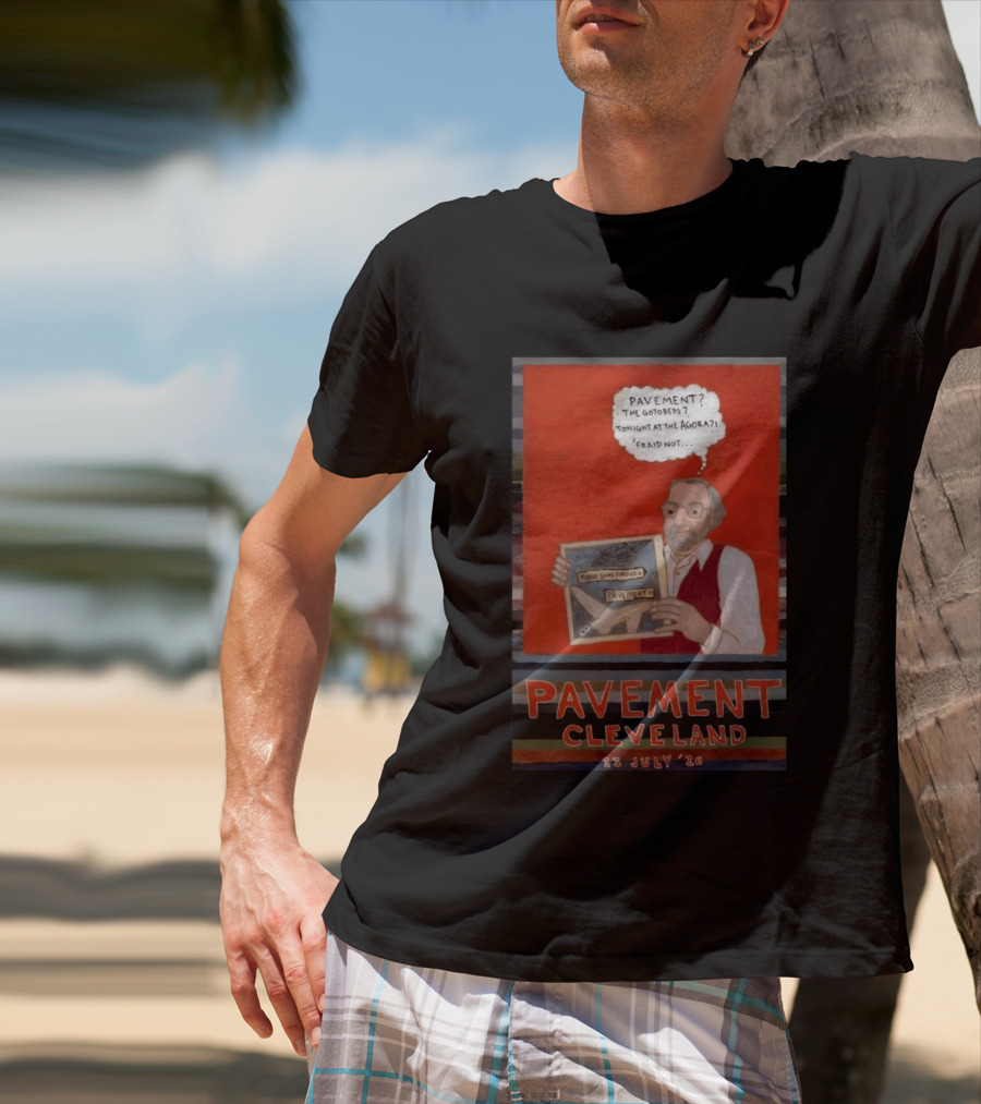 Pavement Cleveland July 23 2026 Illustration With Person Holding Framed T-Shirt