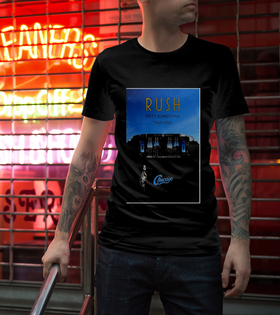 RUSH Fifty Something Tour 2026 Chicago Stadium T-Shirt