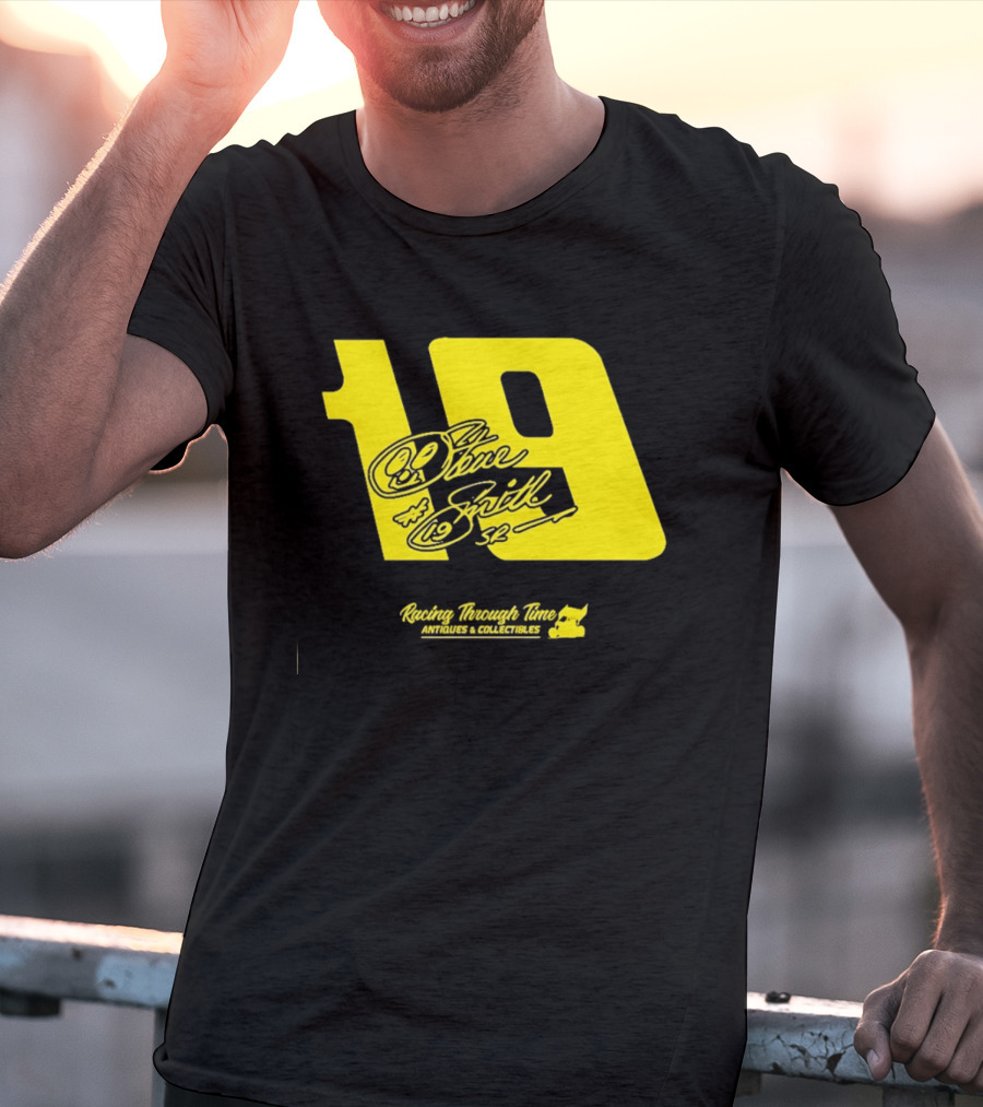Steve Smith Sr 19 Racing Through Time Antiques Collectibles T-Shirt