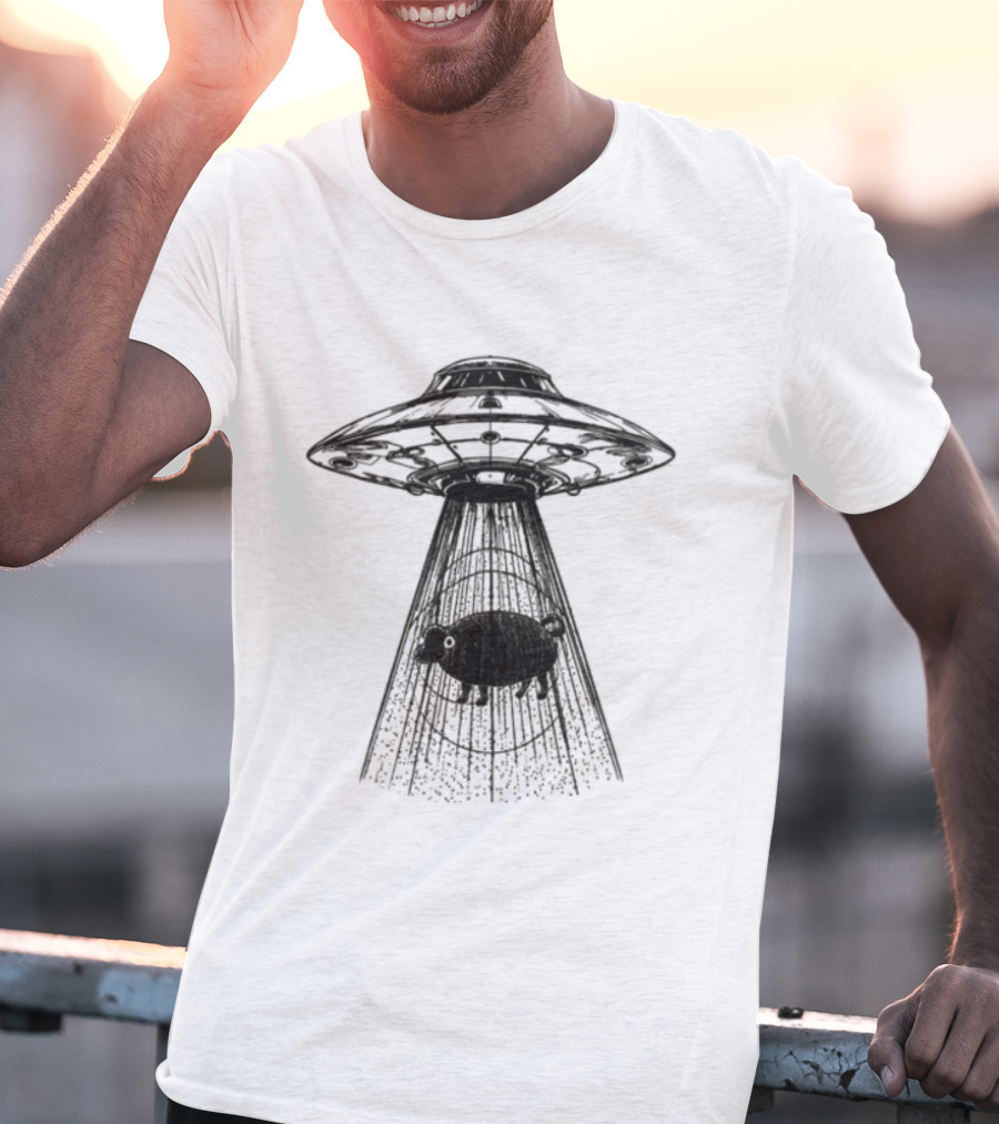 Calvin Harris Ecru UFO Beam White T-Shirt