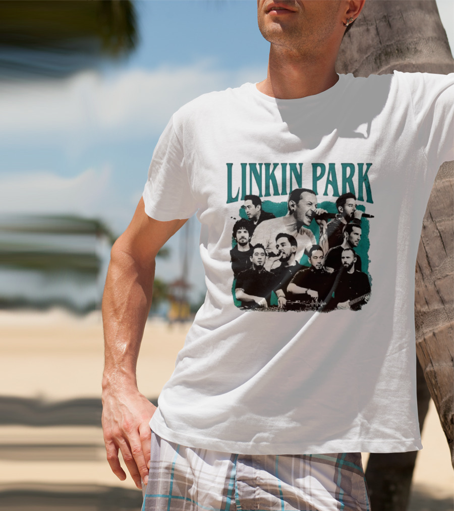Linkin Park Chester Bennington Mike Shinoda Band Collage T-Shirt
