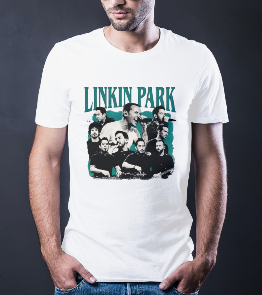 Linkin Park Chester Bennington Mike Shinoda Band Collage T-Shirt
