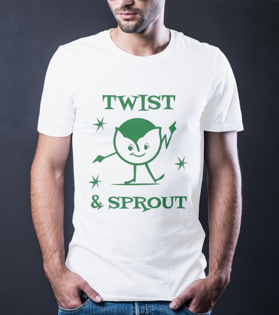 Twist And Sprout Dancing Vegetable Character Fun T-Shirt