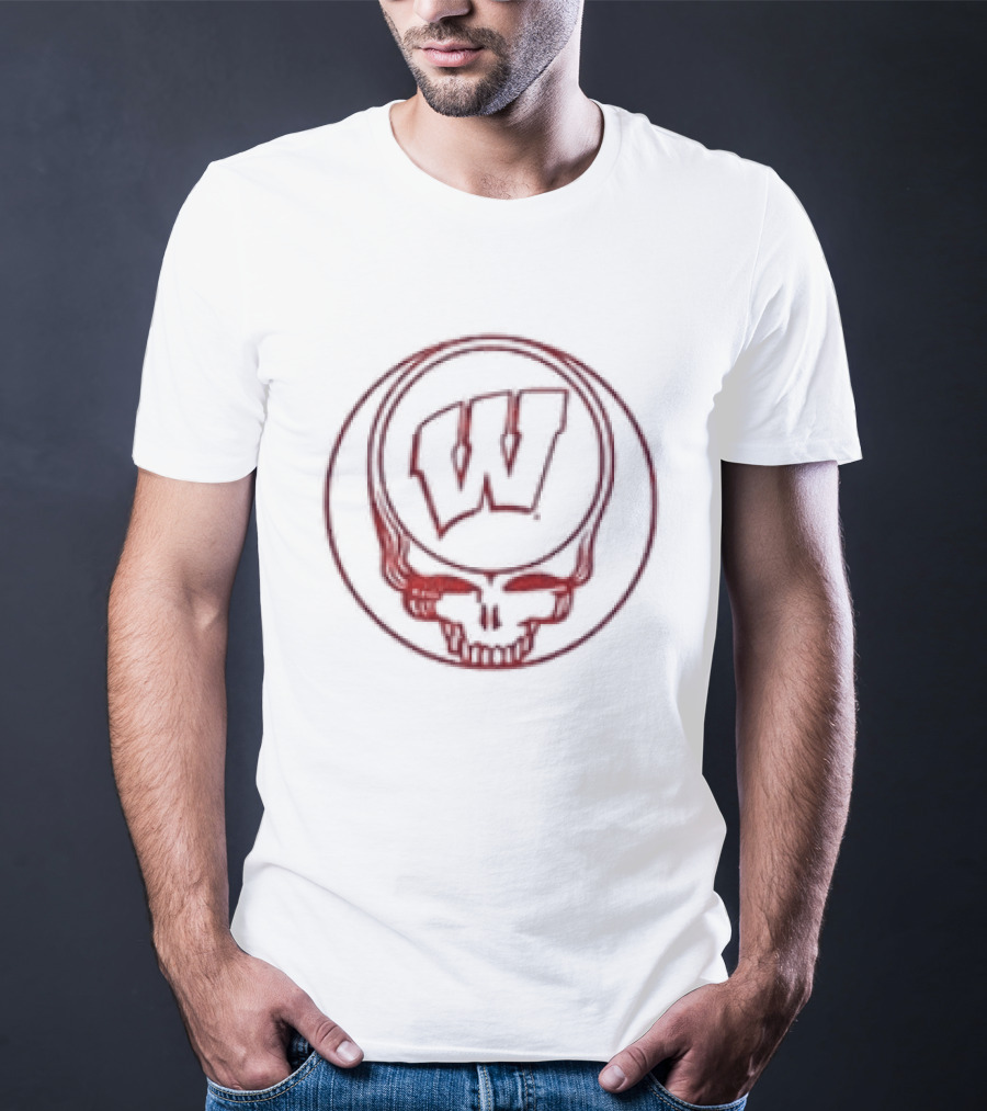 Grateful Dead Wisconsin Badgers Collaboration Skully W T-Shirt